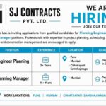 SJ Contracts Recruitment 2026: Planning Engineer and Planning Manager Vacancies in Pune, Mumbai & Chhatrapati Sambhajinagar