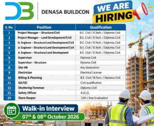 Denasa Buildcon Recruitment 2026 – Industrial Construction Jobs in Pune