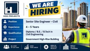 HOG Projects Recruitment 2026 – Senior Site Engineer Job in Surat