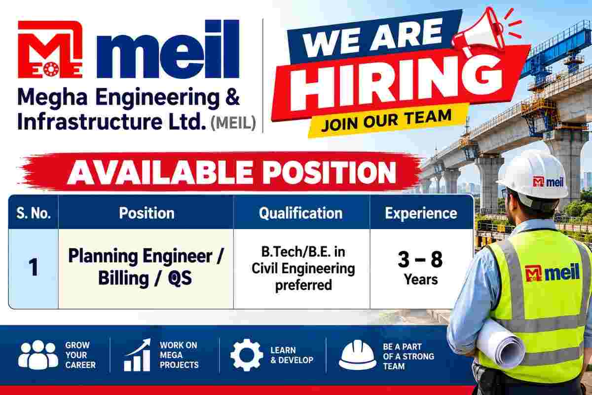 MEIL Hiring Planning Engineer Careers 50kb