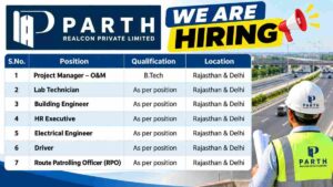Parth Realcon Recruitment 2026 – Project Manager, Engineer, HR, RPO & Infrastructure Jobs