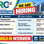 URC Construction Recruitment 2026 – Civil, QC, Safety & Store | for Data Center Projects